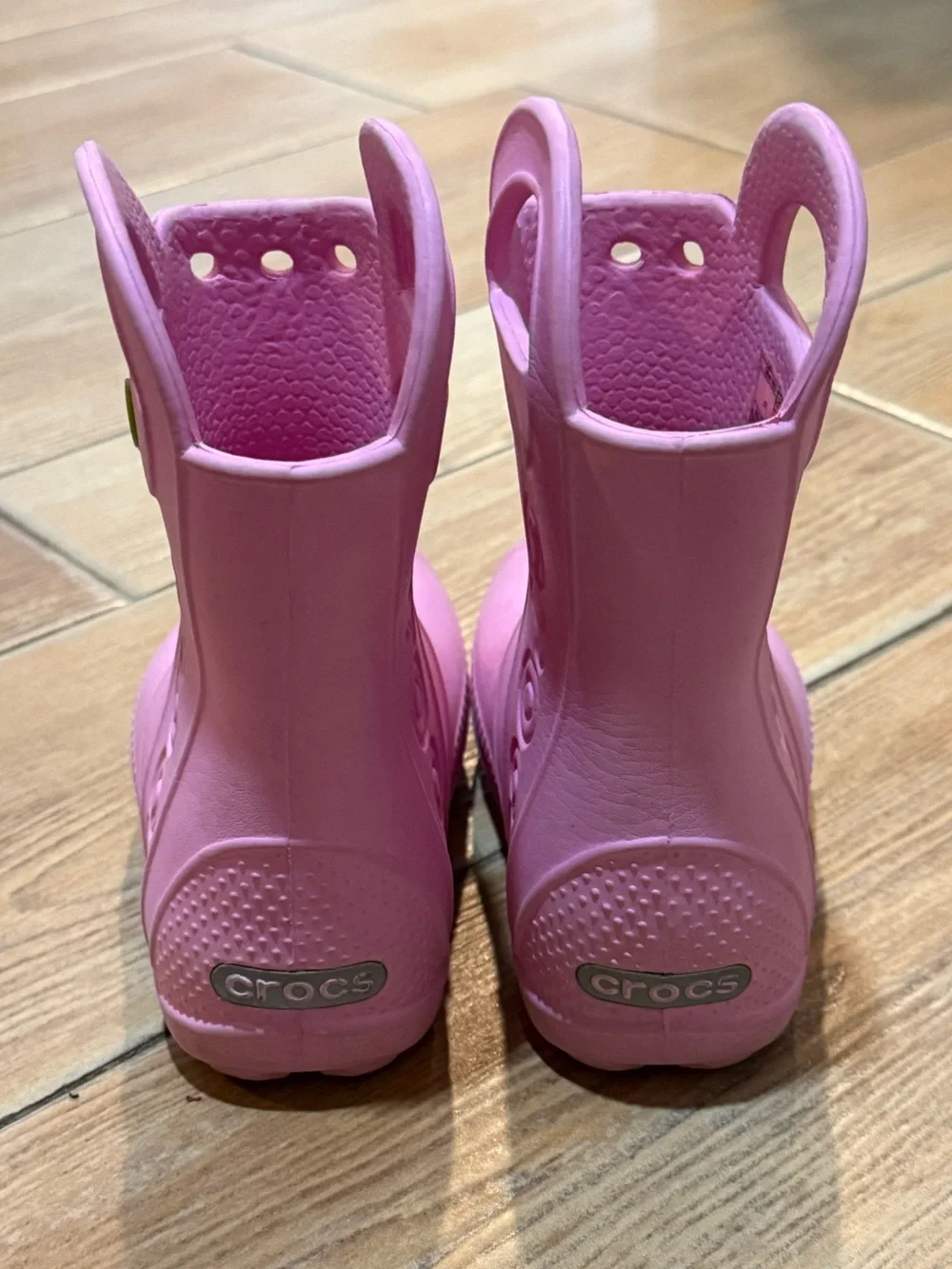 CROCS Kids Pink Waterproof Rain Boots